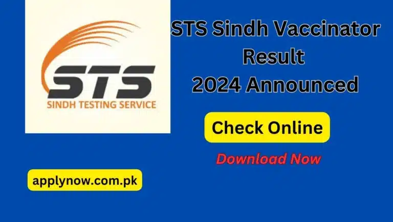 STS Sindh Vaccinator Result 2024 Announced