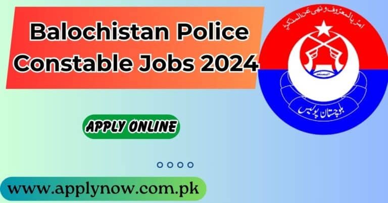 Balochistan Police Constable Jobs 2024 Announced Online Apply