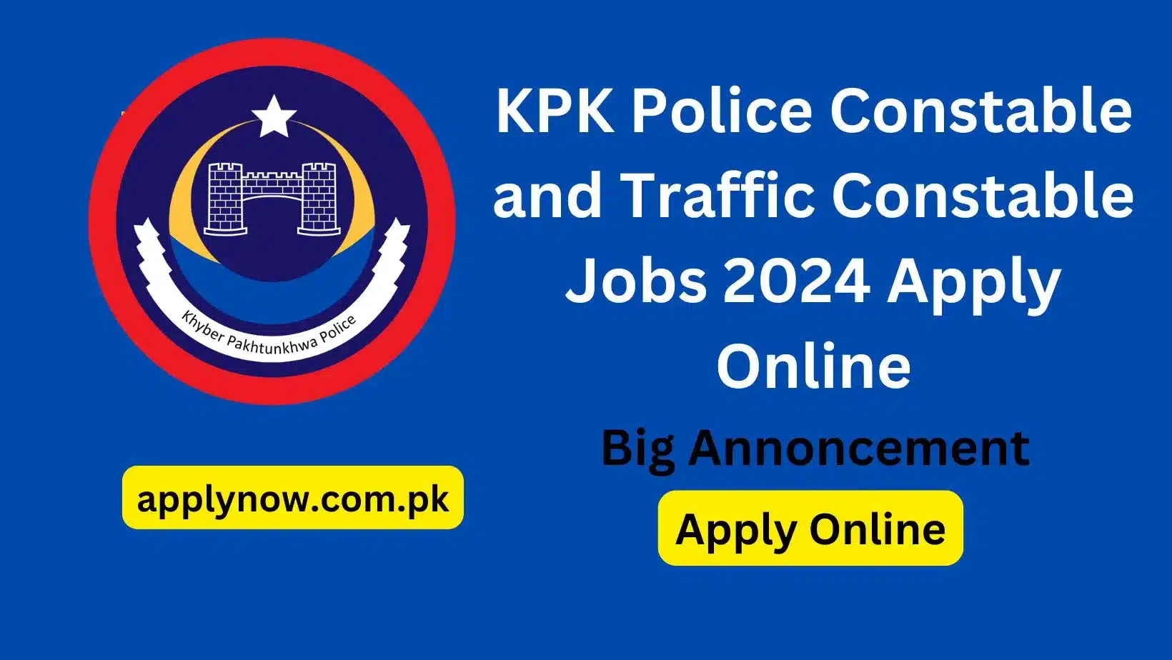 KPK Police Constable and Traffic Constable Jobs 2024 Apply Online